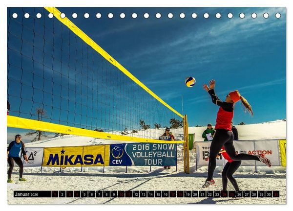 Produktbild: Volleyball Action (Tischkalender 2026 DIN A5 quer), CALVENDO Monatskalender