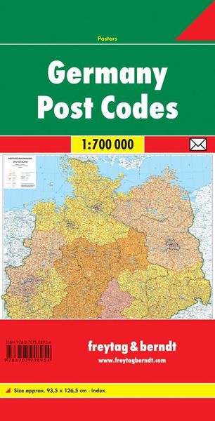 Produktbild: Deutschland 1 : 700 000. Postleitzahlenkarte
