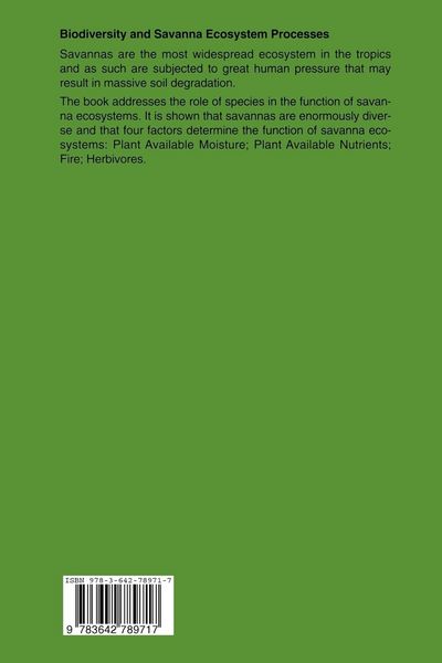 Produktbild: Biodiversity and Savanna Ecosystem Processes