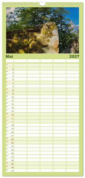 Produktbild: Familienplaner 2027 - Felsenburg Rotenhan mit 5 Spalten (Wandkalender, 21 x 45 cm) CALVENDO