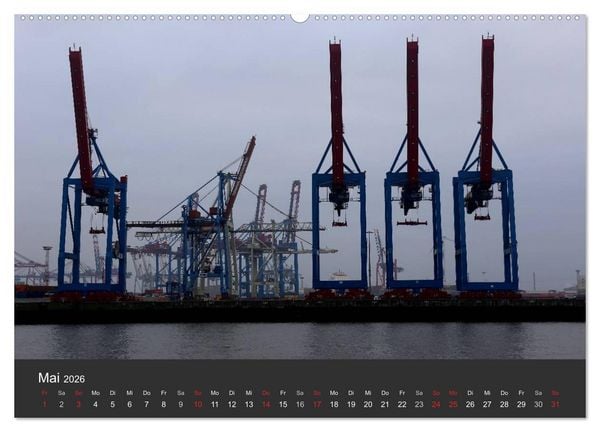 Produktbild: Hafen Hamburg 2026 (hochwertiger Premium Wandkalender 2026 DIN A2 quer), Kunstdruck in Hochglanz