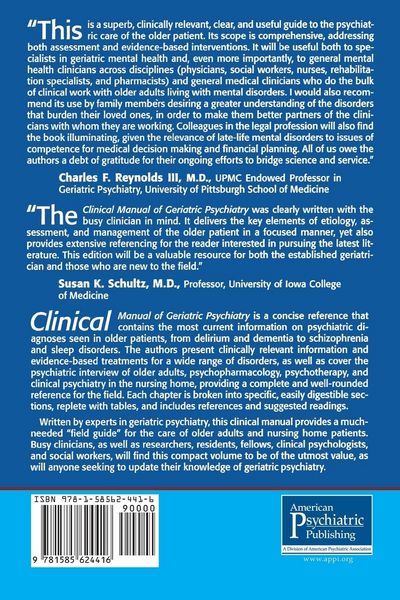 Produktbild: Clinical Manual of Geriatric Psychiatry