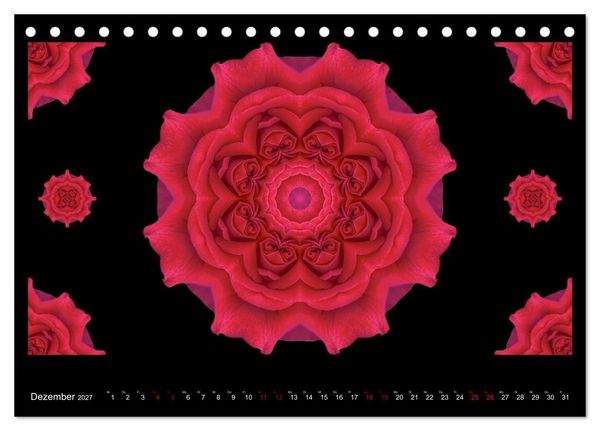 Produktbild: ROSEN MANDALAS (Tischkalender 2027 DIN A5 quer), CALVENDO Monatskalender