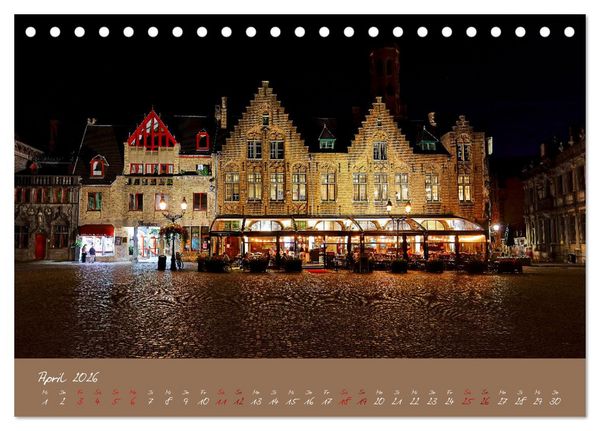 Produktbild: Br&uuml;gge und Gent im Zwielicht (Tischkalender 2026 DIN A5 quer), CALVENDO Monatskalender
