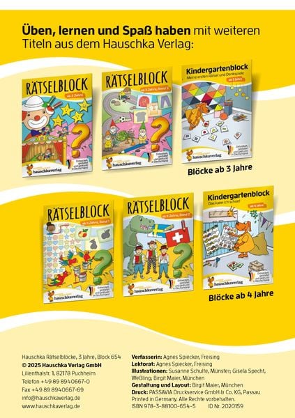 Produktbild: R&auml;tselblock ab 3 Jahre, Band 3