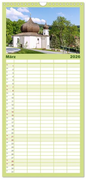 Produktbild: Familienplaner 2026 - Zauber des B&ouml;hmerwalds. Stille Sch&ouml;nheit im Westen Tschechiens mit 5 Spalten (Wandkalender, 21 x 45 cm) CALVENDO