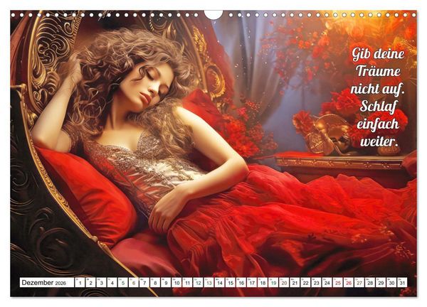 Produktbild: Spr&uuml;che mit Humor - KI-Bilder (Wandkalender 2026 DIN A3 quer), CALVENDO Monatskalender