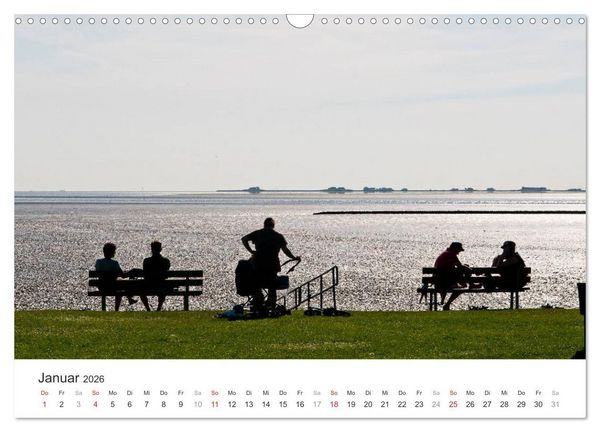 Produktbild: Hallig Hooge - zwischen Himmel und Erde (Wandkalender 2026 DIN A3 quer), CALVENDO Monatskalender