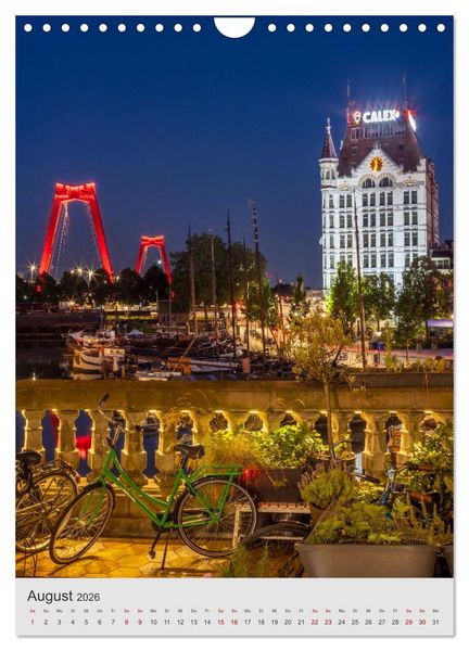 Produktbild: ROTTERDAM Impressionen bei Tag und Nacht (Wandkalender 2026 DIN A4 hoch), CALVENDO Monatskalender