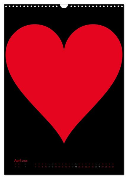 Produktbild: Foto- und Bastelkalender &bdquo;LIEBE&ldquo; in der Farbe Schwarz (Wandkalender 2026 DIN A3 hoch), CALVENDO Monatskalender
