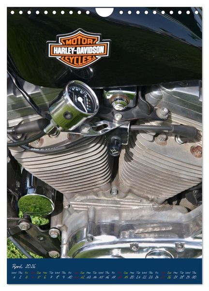 Produktbild: Harley Davidson in Details (Wall Calendar 2026 DIN A4 portrait), CALVENDO 12 Month Wall Calendar