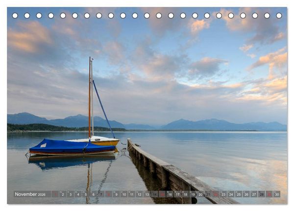 Produktbild: Traumhafter Chiemsee &ndash; Impressionen vom Bayerischen Meer (Tischkalender 2026 DIN A5 quer), CALVENDO Monatskalender