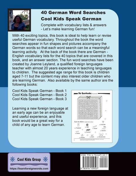 Produktbild: 40 German Word Searches Cool Kids Speak German