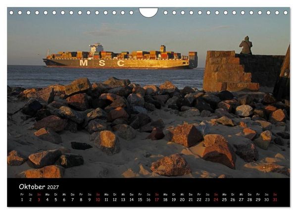 Produktbild: An der Nordseek&uuml;ste... (Wandkalender 2027 DIN A4 quer), CALVENDO Monatskalender