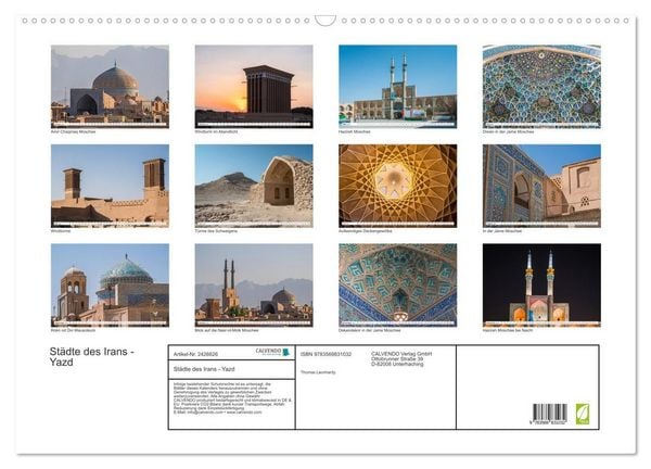 Produktbild: St&auml;dte des Irans - Yazd (Wandkalender 2027 DIN A2 quer), CALVENDO Monatskalender