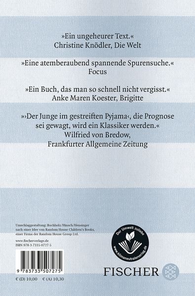 Produktbild: Der Junge im gestreiften Pyjama