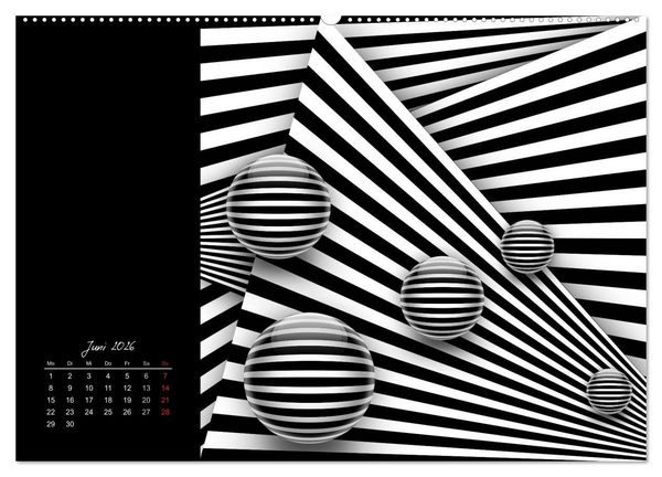 Produktbild: Optische Kunst im Quadrat (Wandkalender 2026 DIN A2 quer), CALVENDO Monatskalender