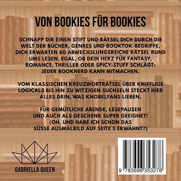 Produktbild: Das gro&szlig;e R&auml;tselbuch f&uuml;r Booknerds