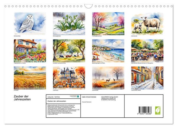 Produktbild: Zauber der Jahreszeiten (Wandkalender 2026 DIN A3 quer), CALVENDO Monatskalender