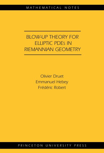 Produktbild: Blow-up Theory for Elliptic PDEs in Riemannian Geometry