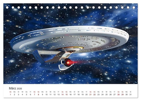 Produktbild: Sternenreisen - Ein kosmischer Kalender (Tischkalender 2026 DIN A5 quer), CALVENDO Monatskalender