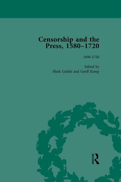 Produktbild: Censorship and the Press, 1580-1720, Volume 4