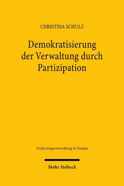 Produktbild: Schulz, C: Demokratisierung der Verwaltung durch Partizipati