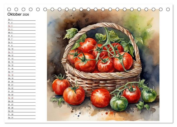 Produktbild: Frische Ernte (Tischkalender 2026 DIN A5 quer), CALVENDO Monatskalender