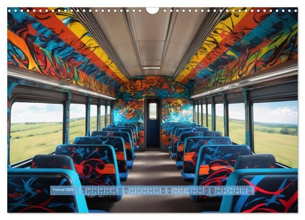 Produktbild: Graffiti Train (Wandkalender 2026 DIN A3 quer), CALVENDO Monatskalender