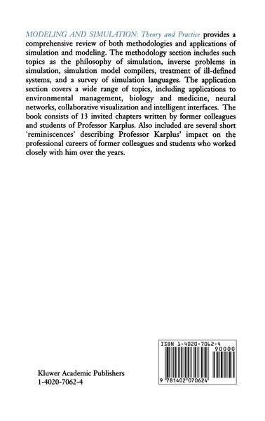 Produktbild: Modeling and Simulation: Theory and Practice