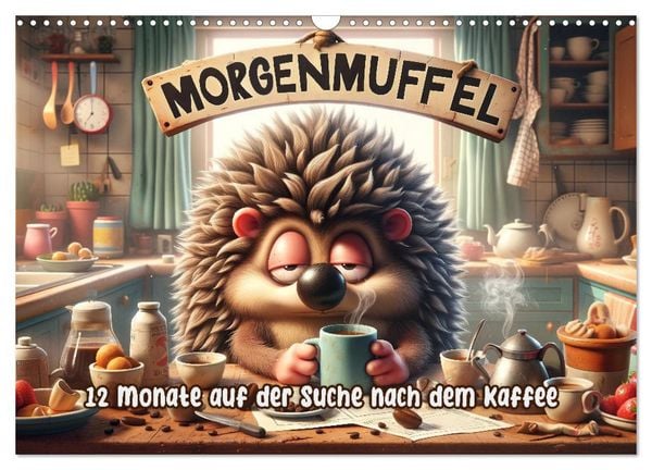 Produktbild: Morgenmuffel: 12 Monate auf der Suche nach dem Kaffee (Wandkalender 2026 DIN A3 quer), CALVENDO Monatskalender