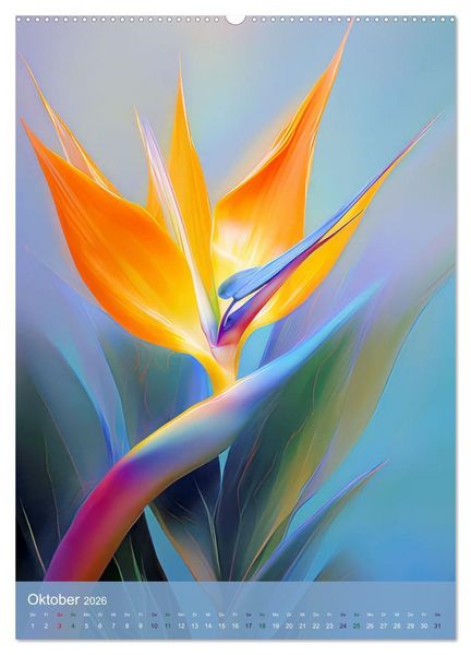 Produktbild: Blumen im Malstil (hochwertiger Premium Wandkalender 2026 DIN A2 hoch), Kunstdruck in Hochglanz