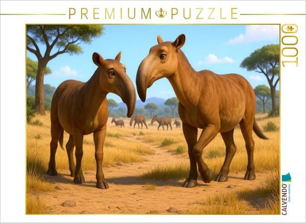 Produktbild: CALVENDO Puzzle Macrauchenia - ausgestorbenes S&auml;ugetier S&uuml;damerikas | 1000 Teile Lege-Gr&ouml;&szlig;e 64x48cm Foto-Puzzle f&uuml;r gl&uuml;ckliche Stunden