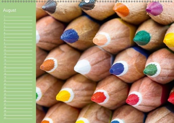 Produktbild: Die bunte Welt der Stifte - Geburtstagskalender (Wandkalender immerw&auml;hrend DIN A2 quer)