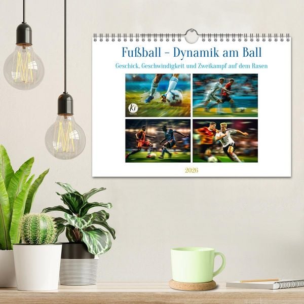 Produktbild: Fu&szlig;ball - Dynamik am Ball (Wandkalender 2026 DIN A4 quer), CALVENDO Monatskalender
