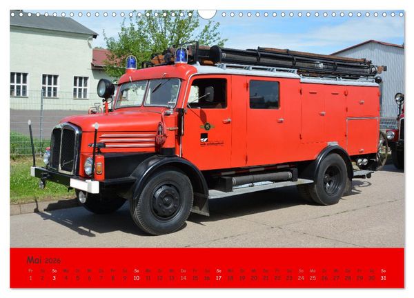 Produktbild: DDR Feuerwehr Klassiker (Wandkalender 2026 DIN A3 quer), CALVENDO Monatskalender