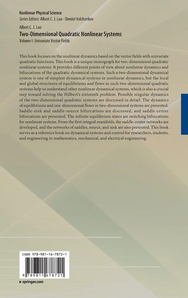 Produktbild: Two-Dimensional Quadratic Nonlinear Systems