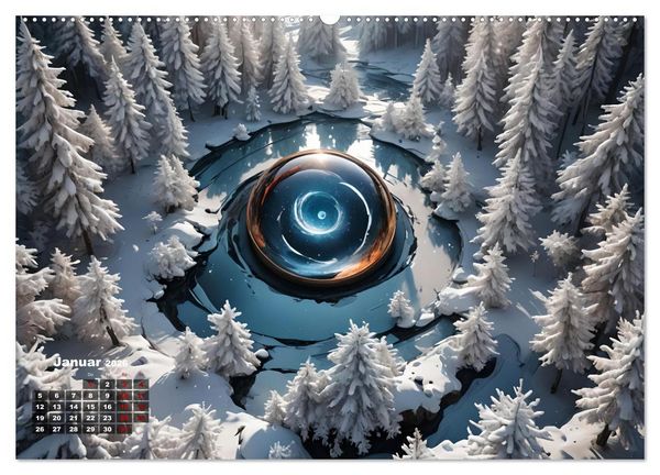Produktbild: Portale in fremde Welten - Mystische Pforten (hochwertiger Premium Wandkalender 2026 DIN A2 quer), Kunstdruck in Hochglanz