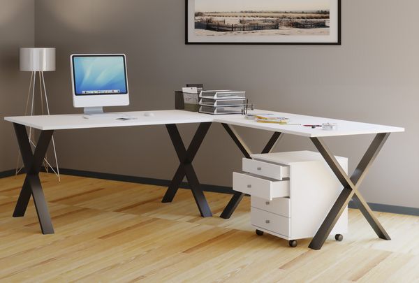 Produktbild: X Schreibtisch Eckschreibtisch L Form 190x190x80