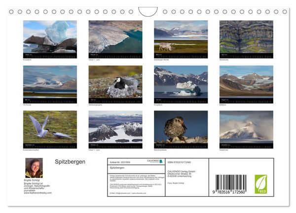 Produktbild: Spitzbergen (Wandkalender 2026 DIN A4 quer), CALVENDO Monatskalender