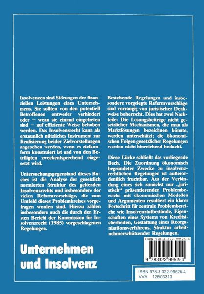 Produktbild: Unternehmen und Insolvenz