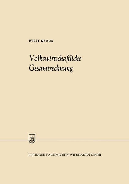 Produktbild: Volkswirtschaftliche Gesamtrechnung