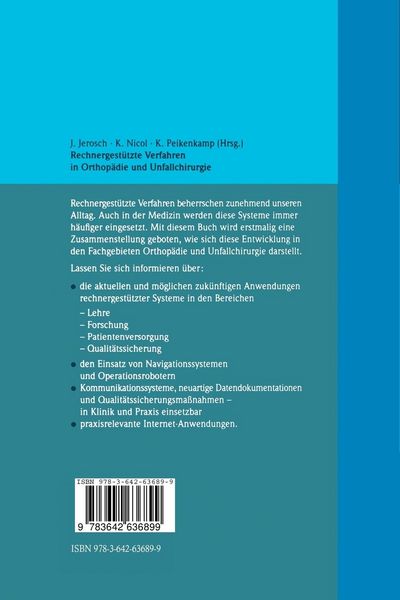 Produktbild: Rechnergest&uuml;tzte Verfahren in Orthop&auml;die und Unfallchirurgie