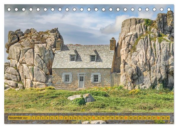 Produktbild: Bretagne, wild und sch&ouml;n (Tischkalender 2027 DIN A5 quer), CALVENDO Monatskalender
