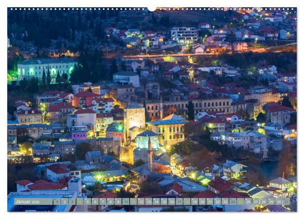 Produktbild: Die Altstadt von Mostar (hochwertiger Premium Wandkalender 2026 DIN A2 quer), Kunstdruck in Hochglanz