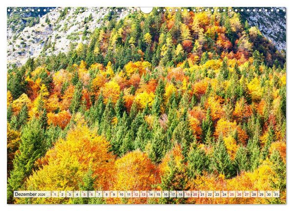 Produktbild: Herbstflammen im Karwendel- und Wettersteingebirge (Wandkalender 2026 DIN A3 quer), CALVENDO Monatskalender