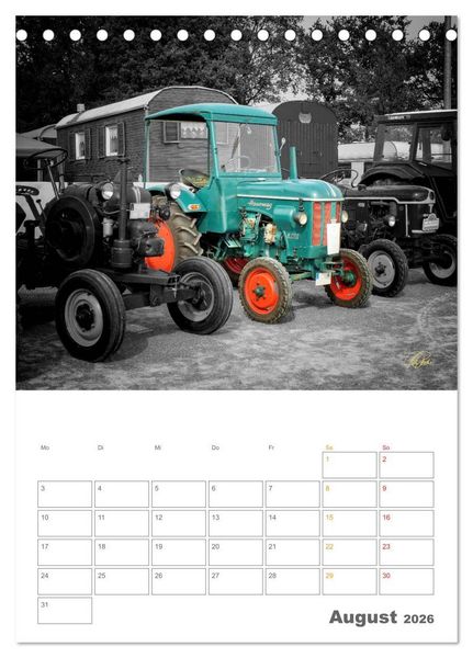 Produktbild: Oldtimer - Trecker Liebe (Tischkalender 2026 DIN A5 hoch), CALVENDO Monatskalender