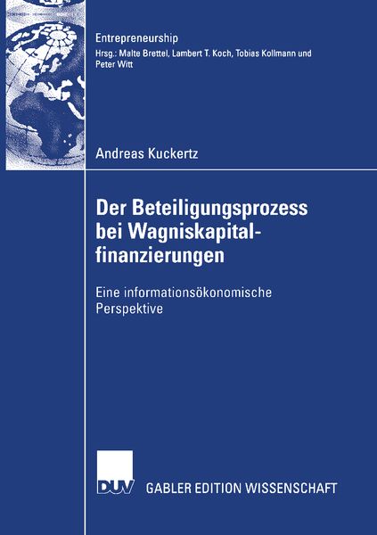 Produktbild: Der Beteiligungsprozess bei Wagniskapitalfinanzierungen