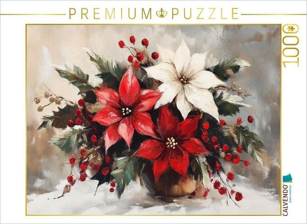 Produktbild: CALVENDO Puzzle Weihnachtssterne | 1000 Teile Lege-Gr&ouml;&szlig;e 64x48cm Foto-Puzzle f&uuml;r gl&uuml;ckliche Stunden