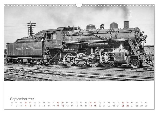 Produktbild: US-Dampflokomotiven (Wandkalender 2027 DIN A3 quer), CALVENDO Monatskalender